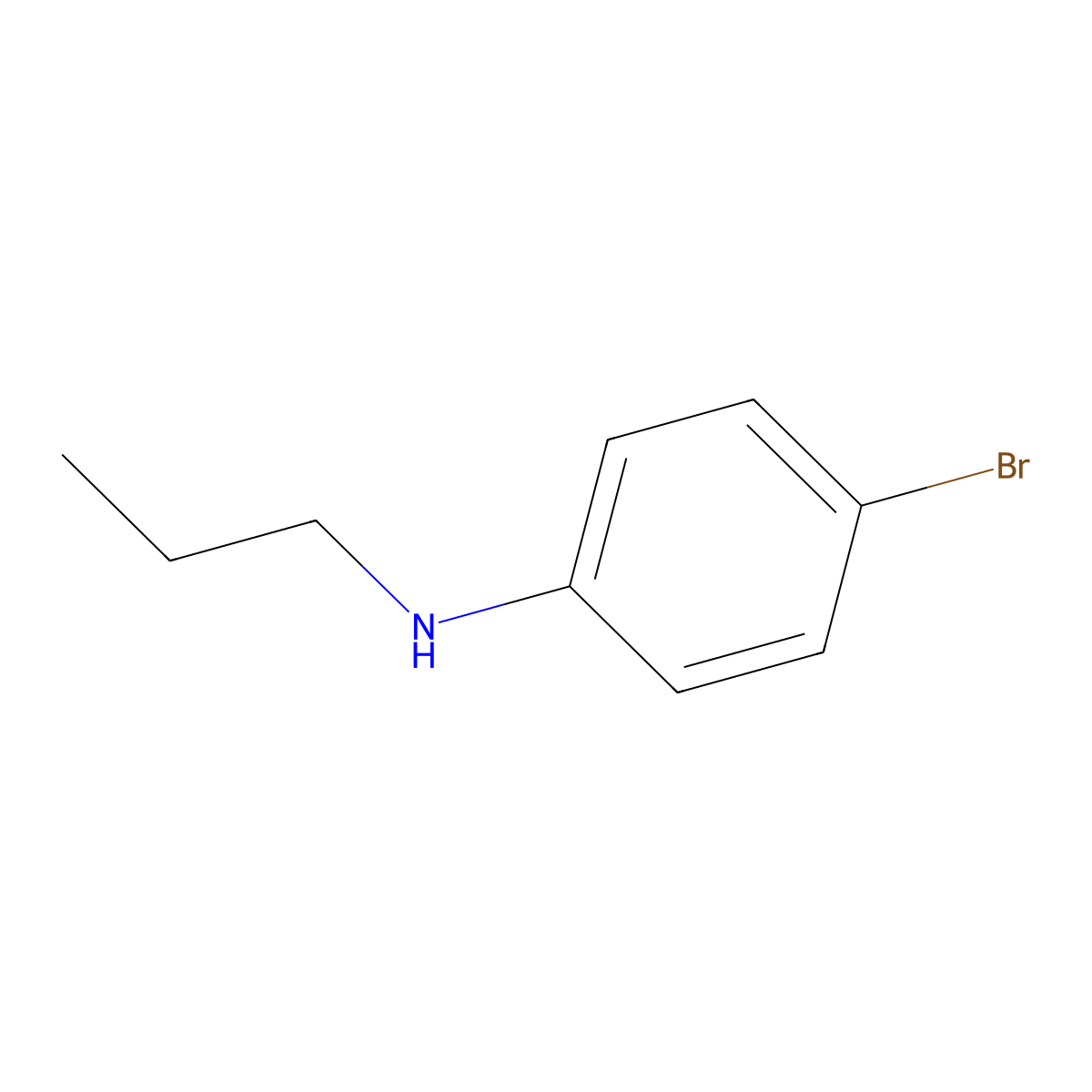 4-bromo-N-propylaniline molecular structure, CAS 81090-35-9