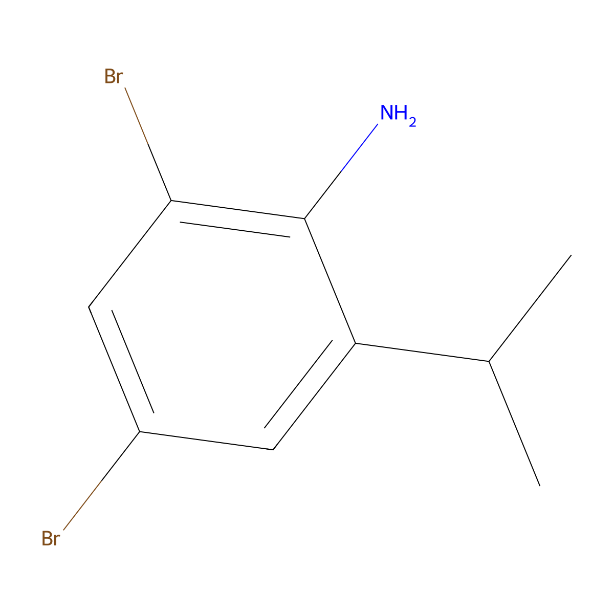 2,4-Dibromo-6-isopropylaniline molecular structure, CAS 81090-45-1