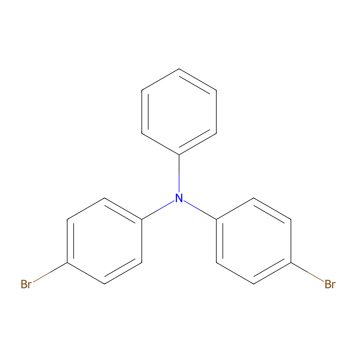 4,4'-Dibromotriphenylamine molecular structure, CAS 81090-53-1