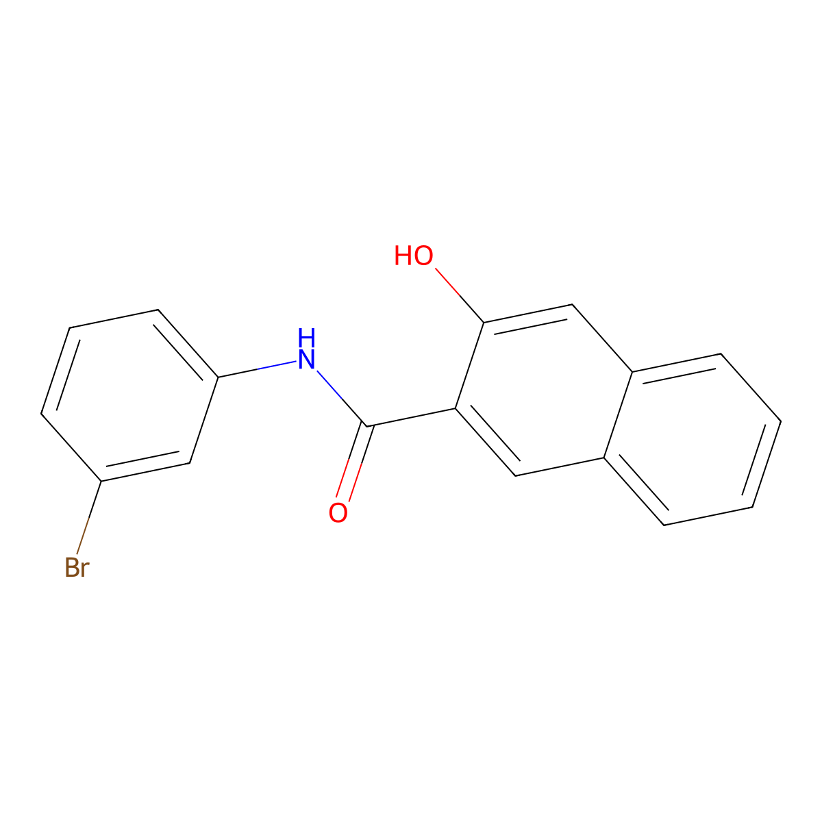 2-Naphthalenecarboxamide, N-(3-bromophenyl)-3-hydroxy- molecular structure, CAS 81092-74-2