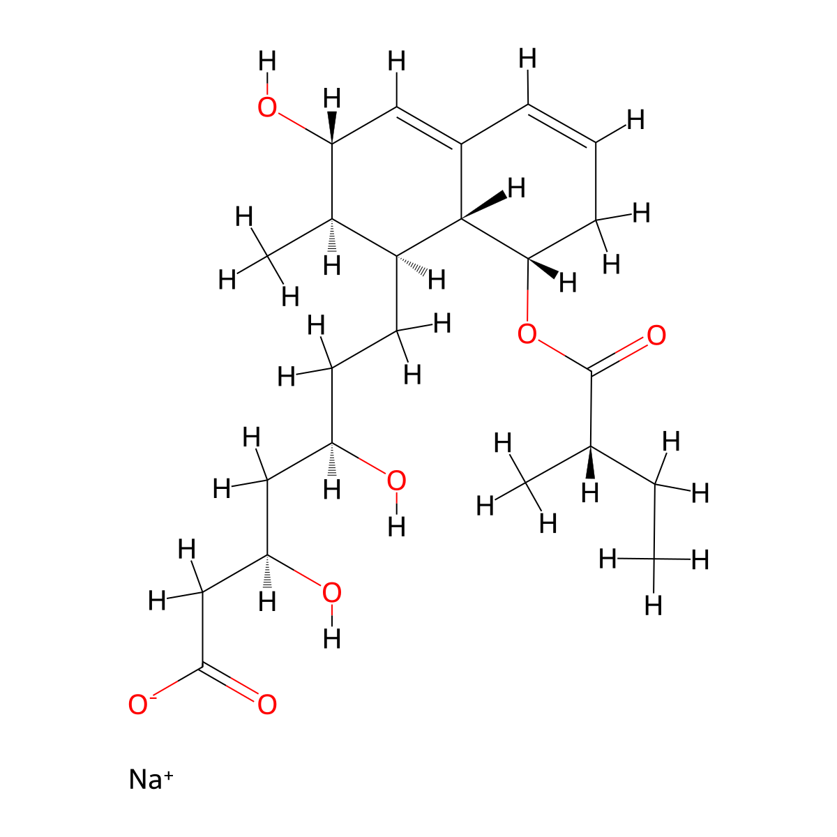3'alpha-Isopravastatin sodium molecular structure, CAS 81093-43-8