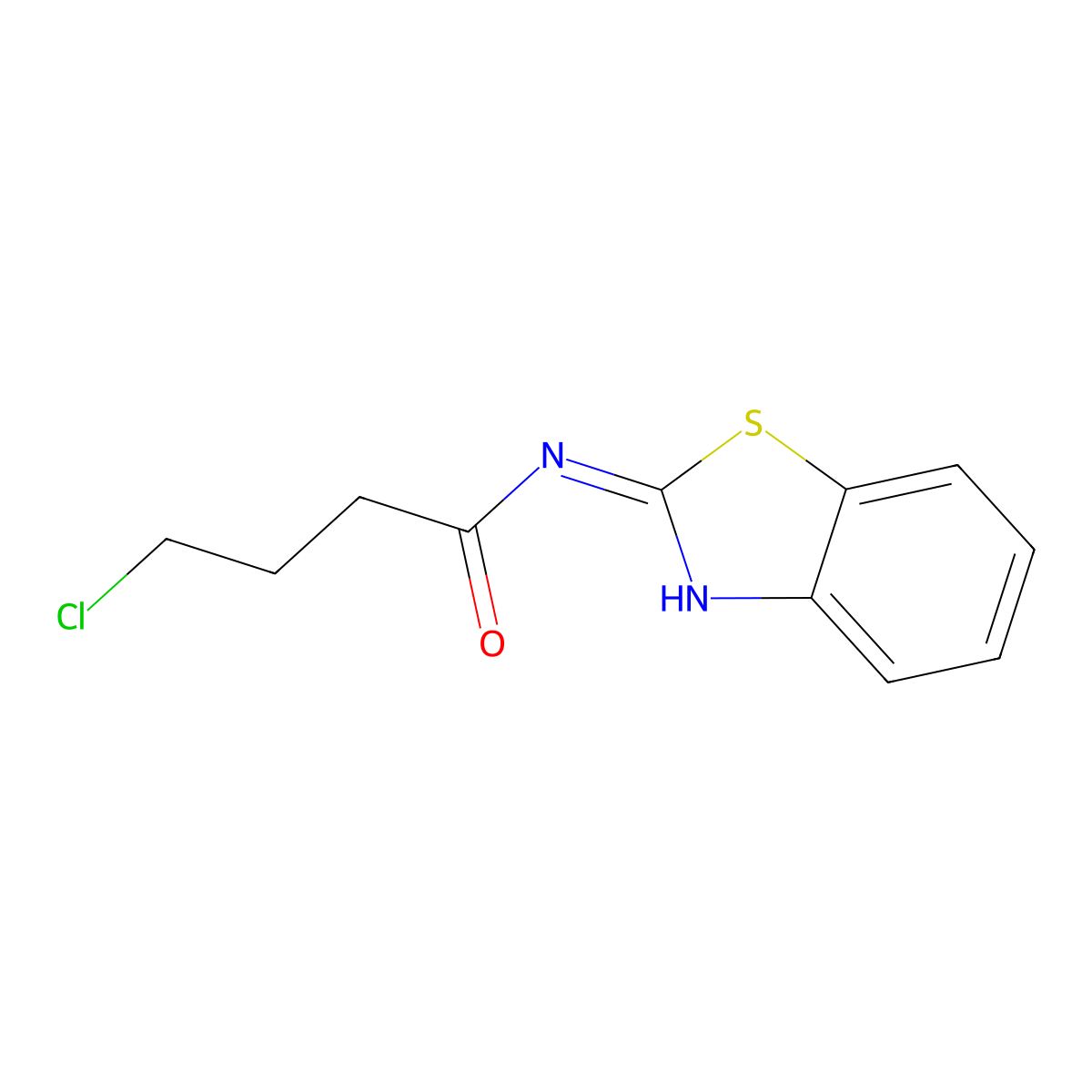 N-benzothiazol-2-yl-4-chlorobutanamide molecular structure, CAS 81093-55-2