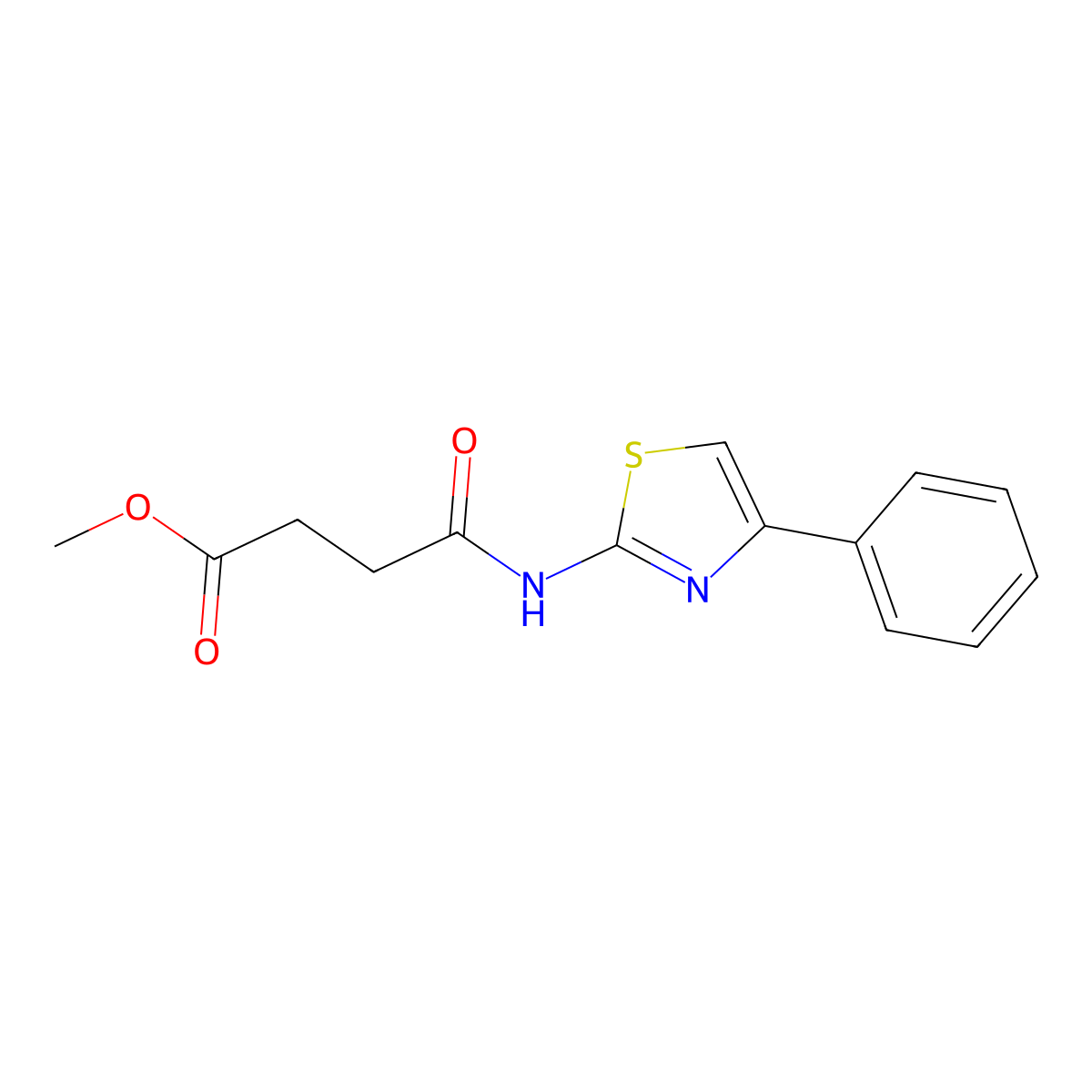 Methyl 4-oxo-4-[(4-phenyl-1,3-thiazol-2-yl)amino]butanoate molecular structure, CAS 81093-58-5