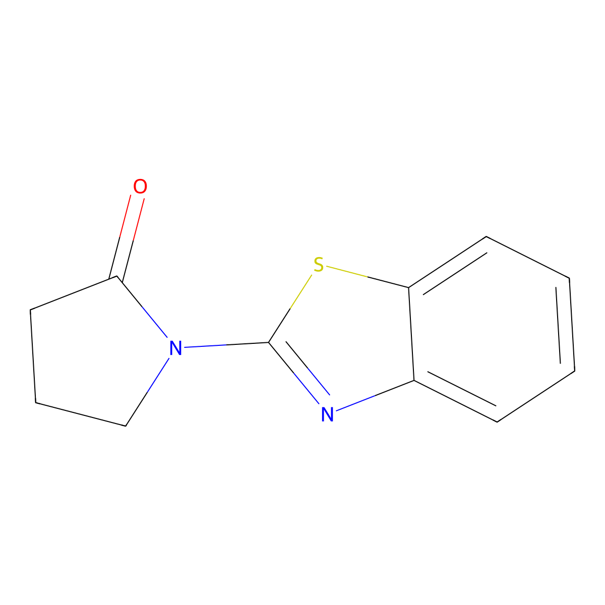 1-(1,3-Benzothiazol-2-yl)pyrrolidin-2-one molecular structure, CAS 81093-59-6