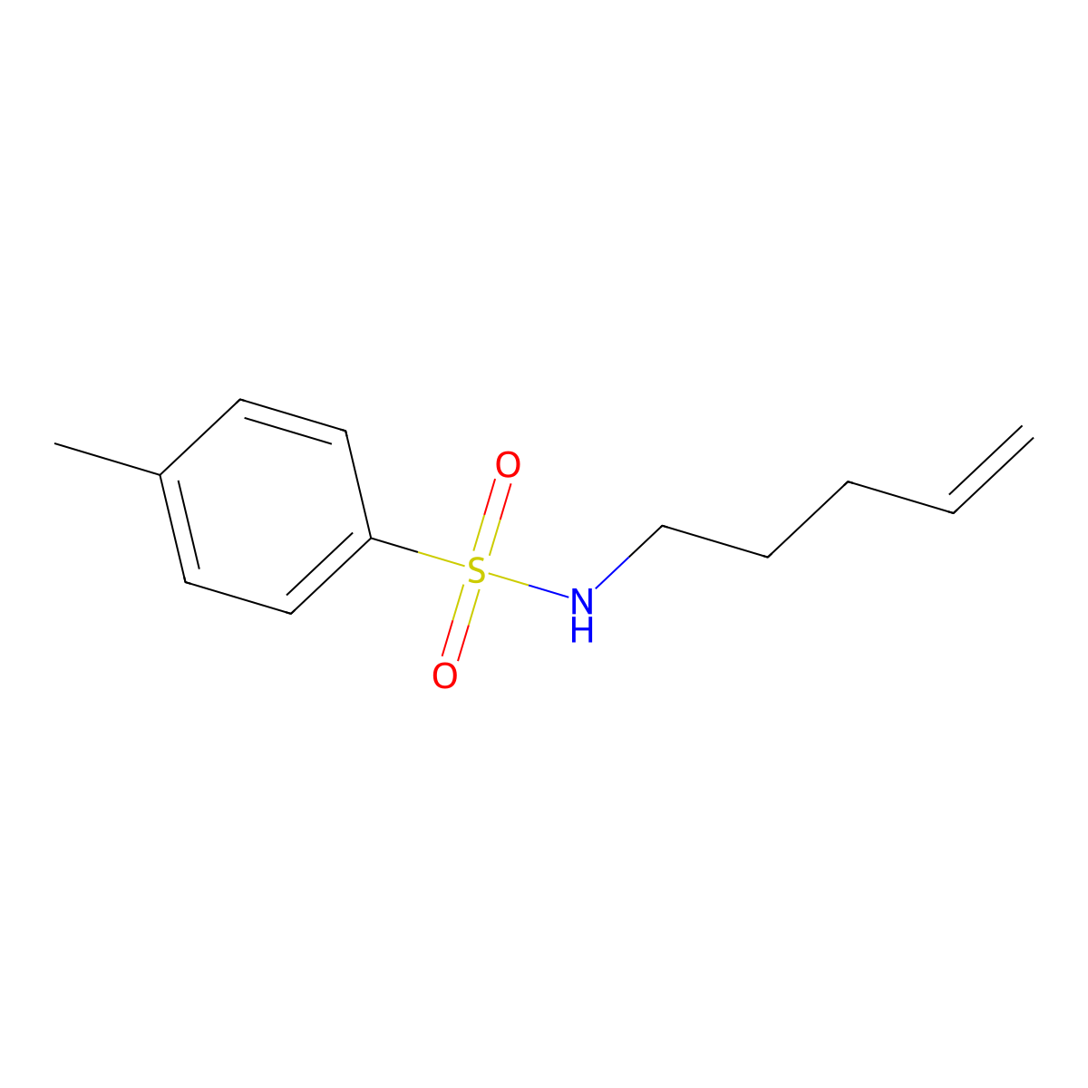 4-Methyl-N-(pent-4-en-1-yl)benzene-1-sulfonamide molecular structure, CAS 81097-24-7