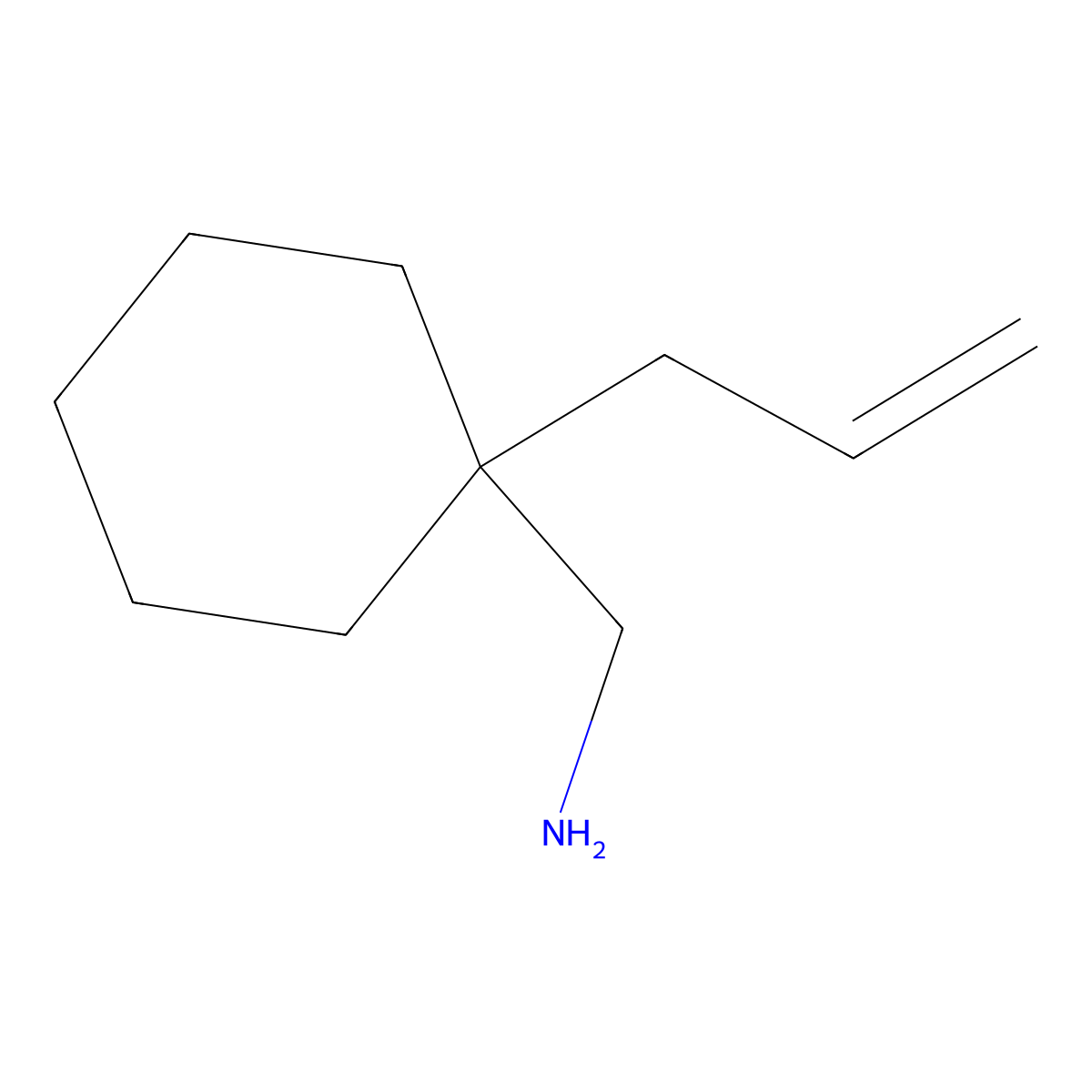 Cyclohexanemethanamine, 1-(2-propenyl)- molecular structure, CAS 81097-43-0