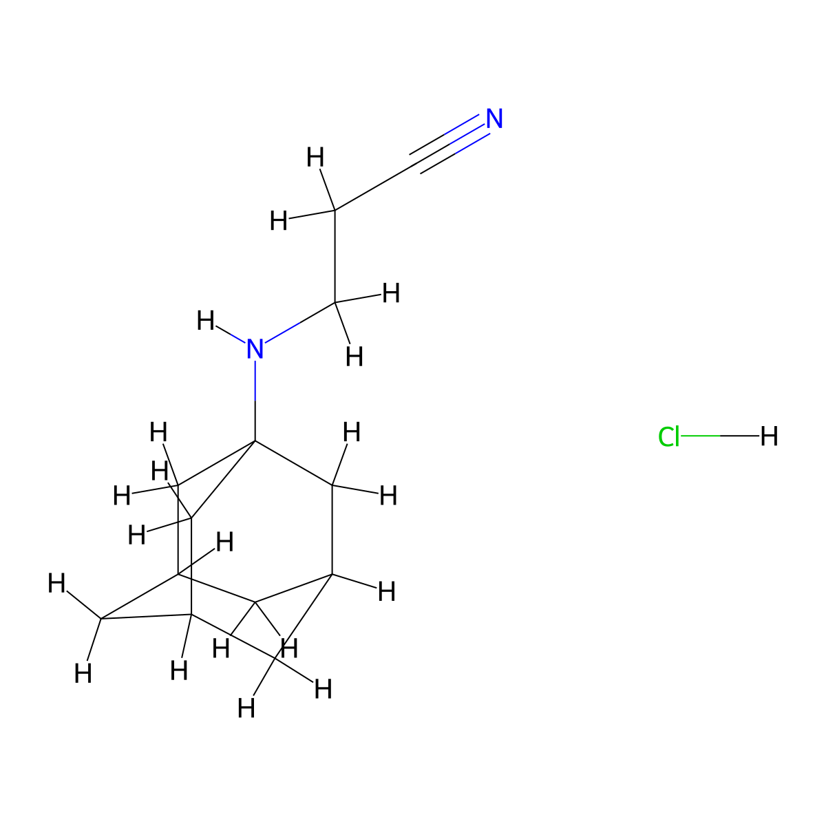 3-[(Adamantan-1-yl)amino]propanenitrile hydrochloride molecular structure, CAS 81099-47-0