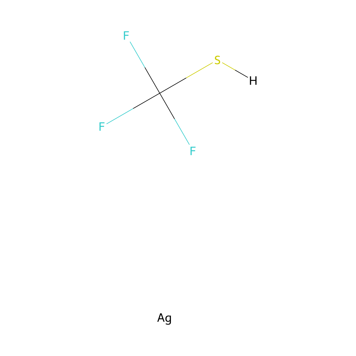 Trifluoromethanethiol--silver (1/1) molecular structure, CAS 811-68-7