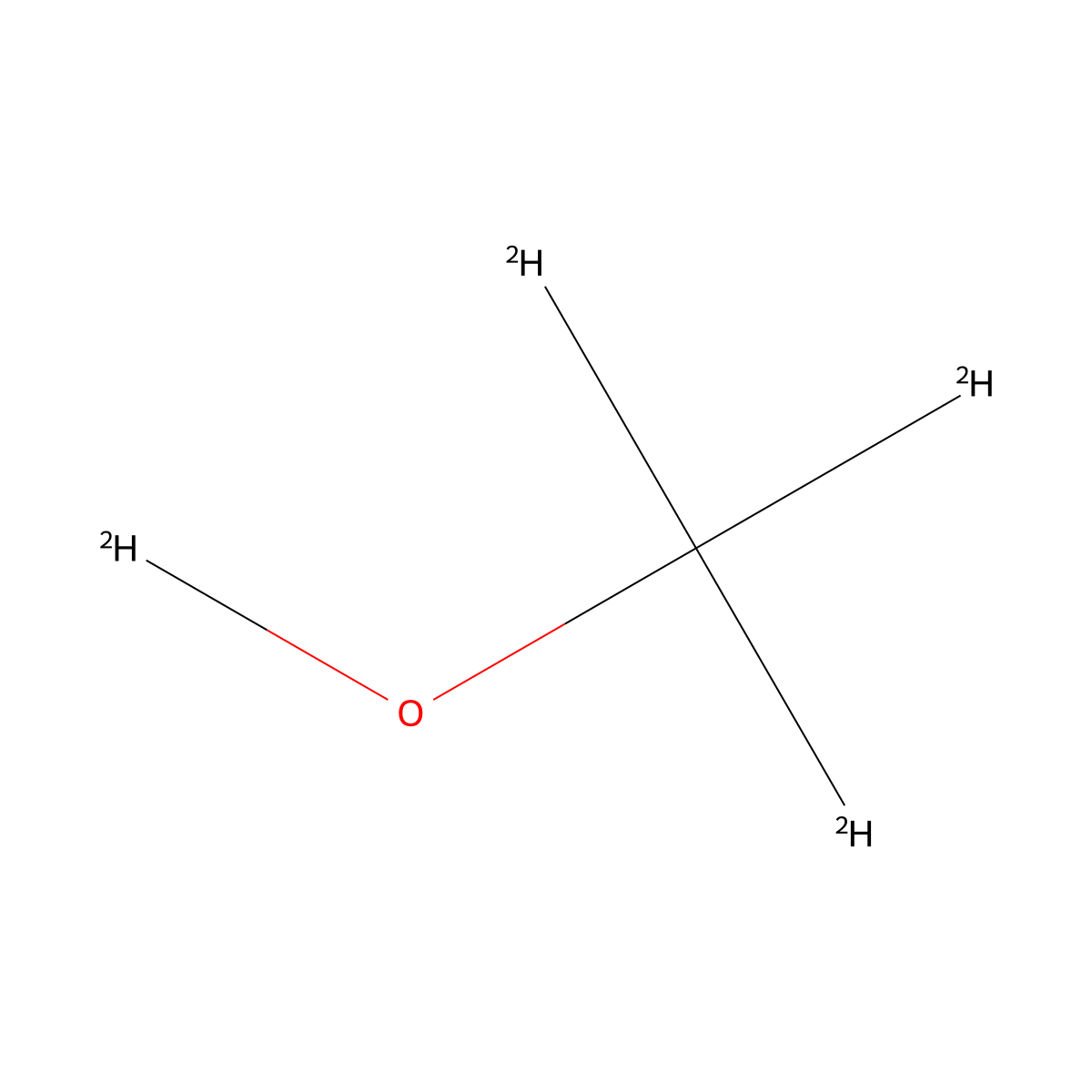 Methanol-D4 molecular structure, CAS 811-98-3
