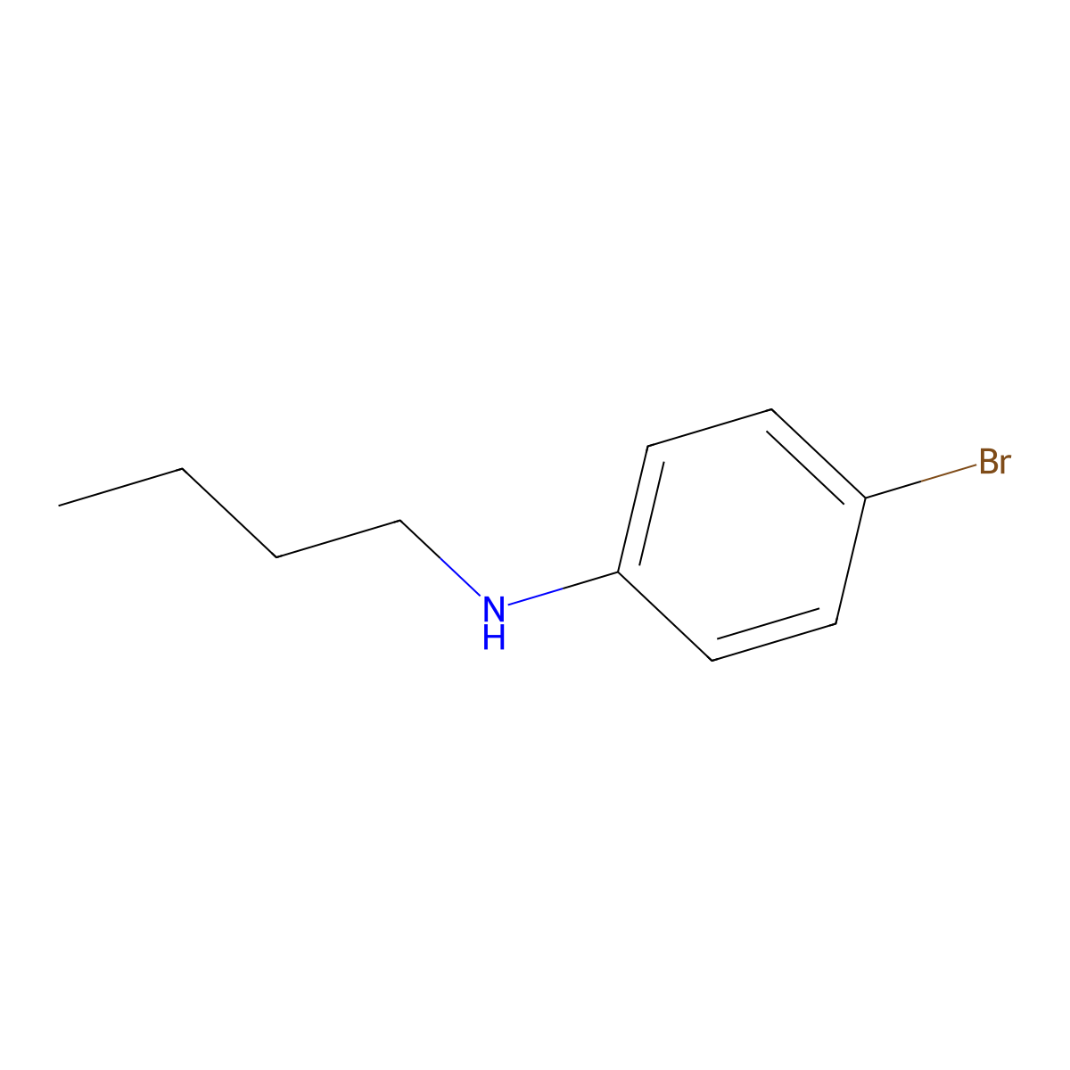 4-Bromo-N-butylaniline molecular structure, CAS 81100-29-0