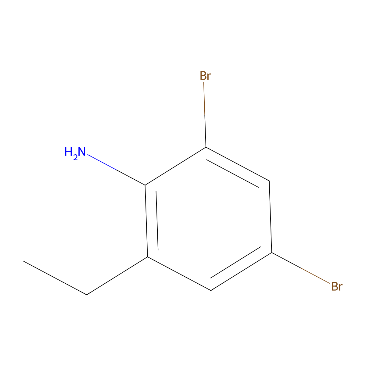 2,4-Dibromo-6-ethylbenzenamine molecular structure, CAS 81100-30-3