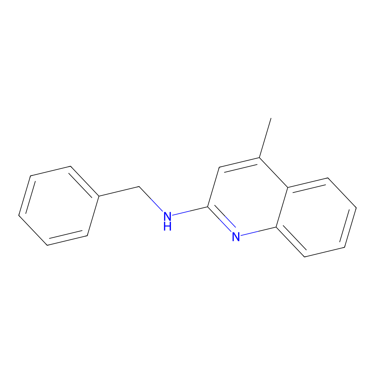 N-benzyl-4-methylquinolin-2-amine molecular structure, CAS 81102-84-3