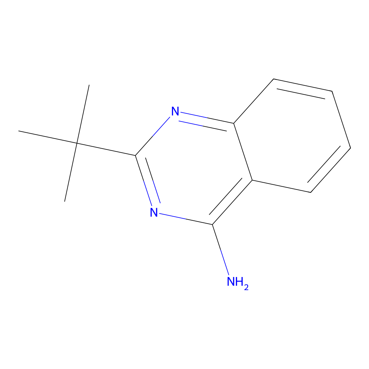 2-Tert-butylquinazolin-4-amine molecular structure, CAS 81102-89-8
