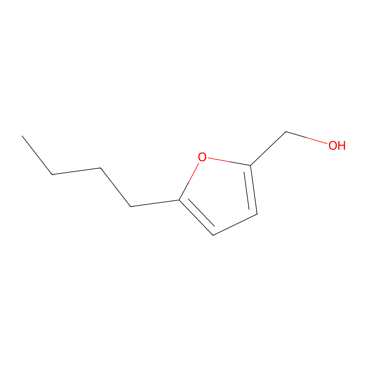 5-Butyl-2-furanmethanol molecular structure, CAS 81103-75-5