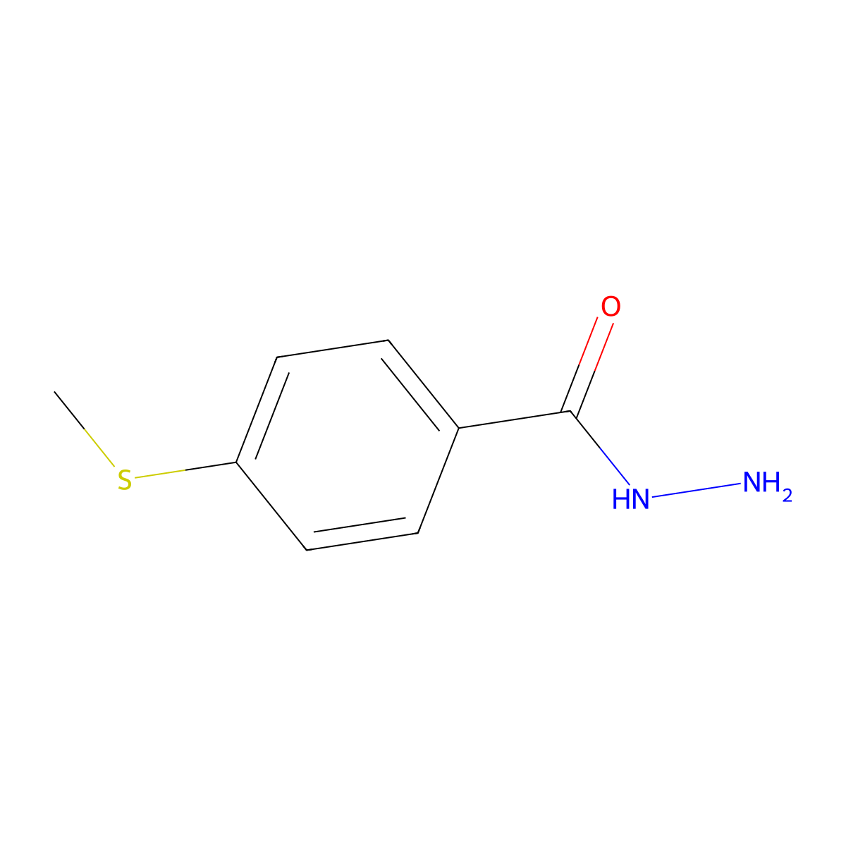 4-Methylsulfanylbenzohydrazide molecular structure, CAS 81104-42-9