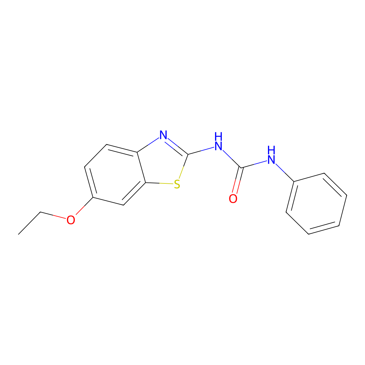 1-(6-Ethoxy-1,3-benzothiazol-2-yl)-3-phenylurea molecular structure, CAS 81108-77-2
