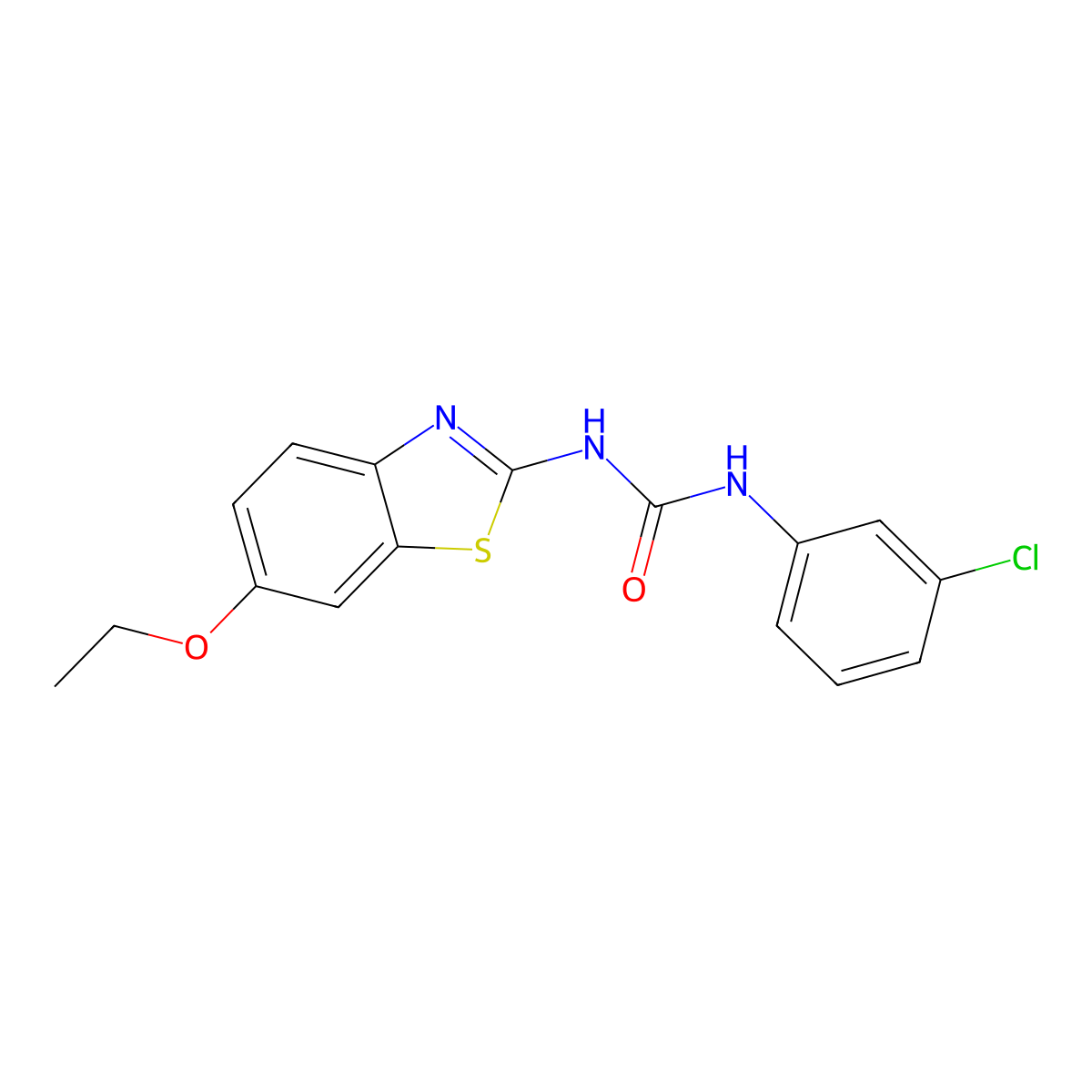 1-(3-Chlorophenyl)-3-(6-ethoxy-1,3-benzothiazol-2-yl)urea molecular structure, CAS 81108-79-4
