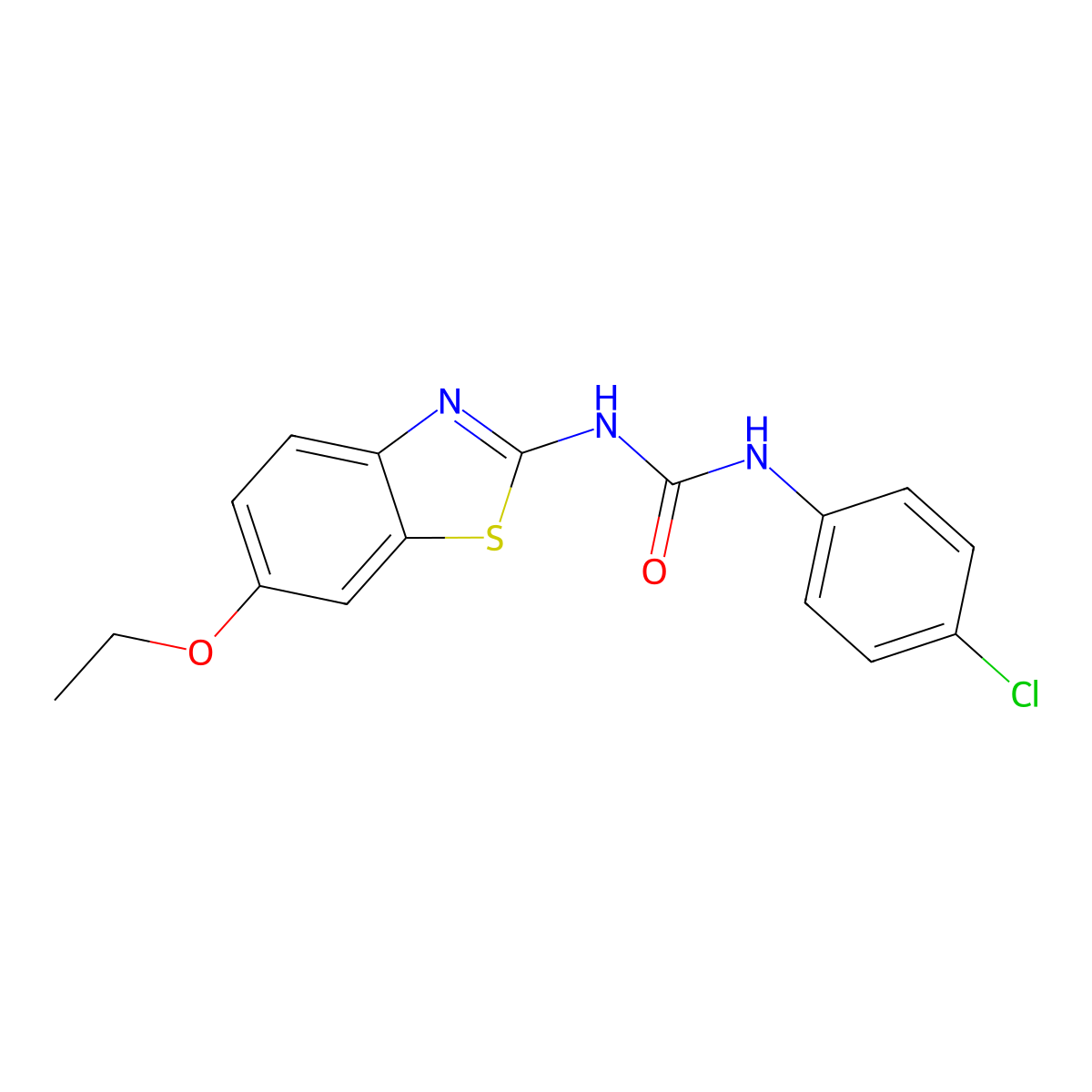 1-(4-Chlorophenyl)-3-(6-ethoxy-1,3-benzothiazol-2-yl)urea molecular structure, CAS 81108-80-7