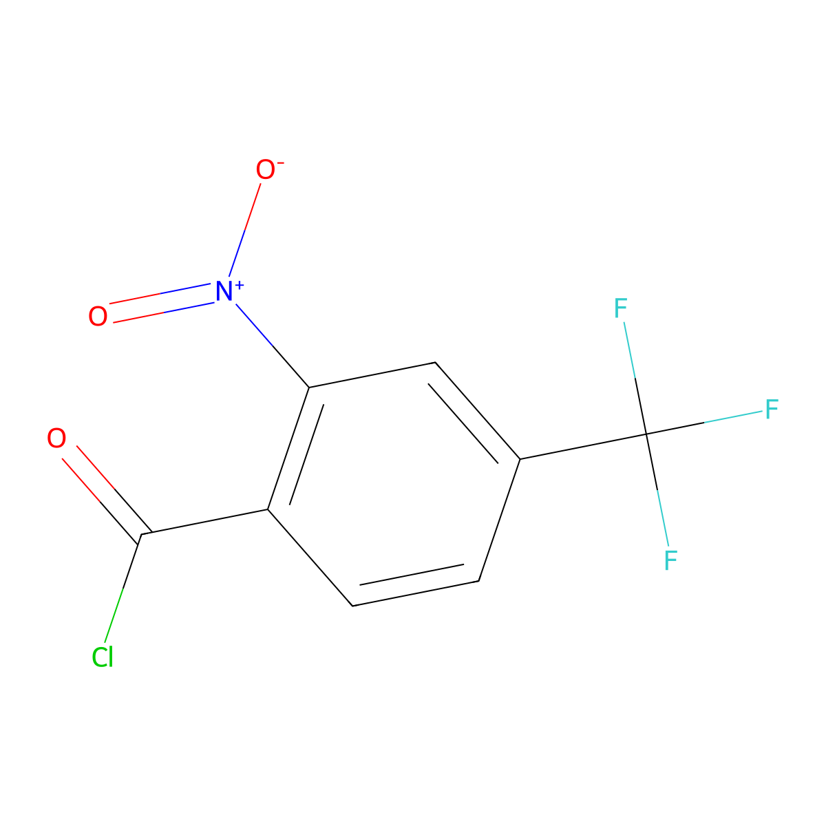 2-Nitro-4-(trifluoromethyl)benzoyl chloride molecular structure, CAS 81108-81-8