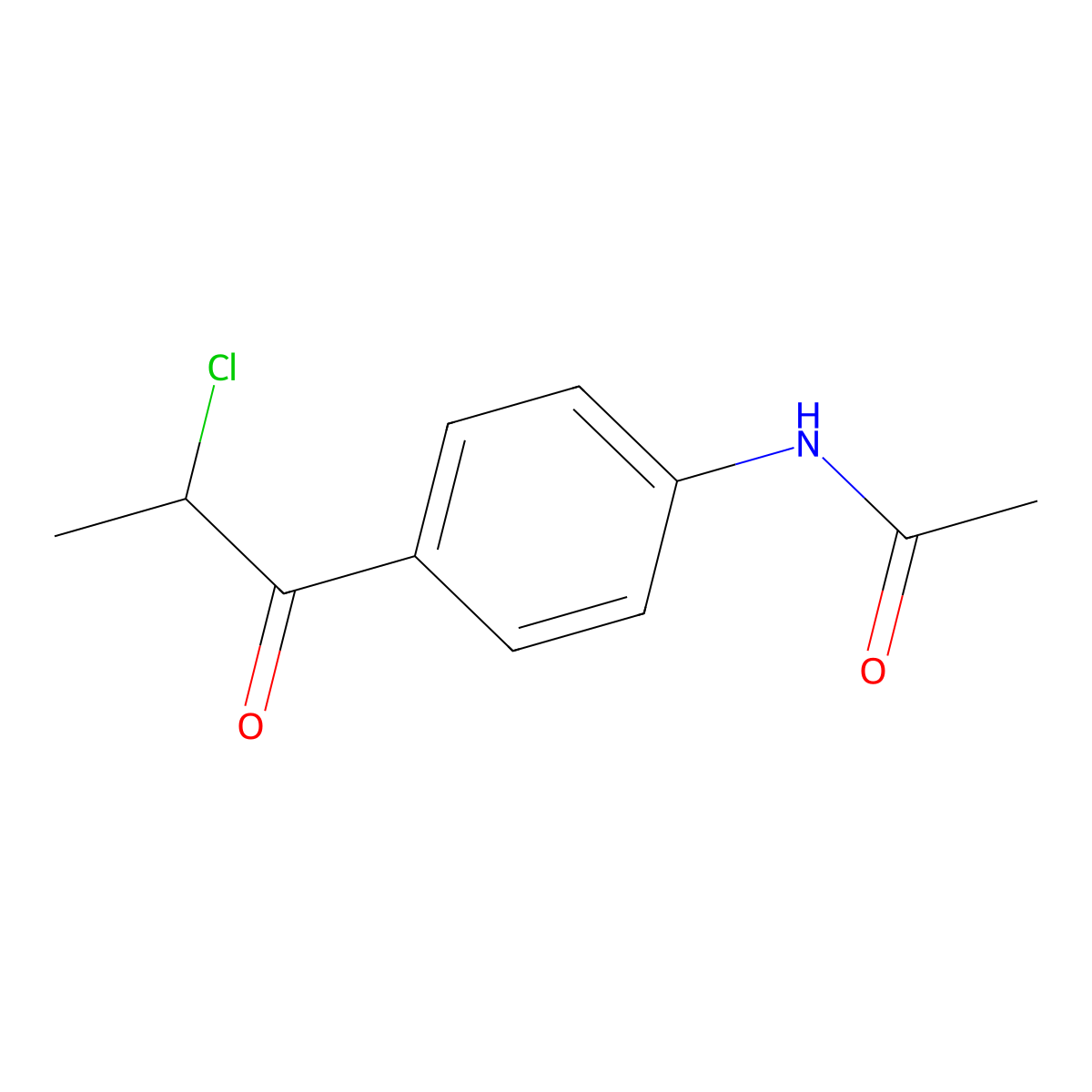 N-[4-(2-chloropropanoyl)phenyl]acetamide molecular structure, CAS 81112-08-5
