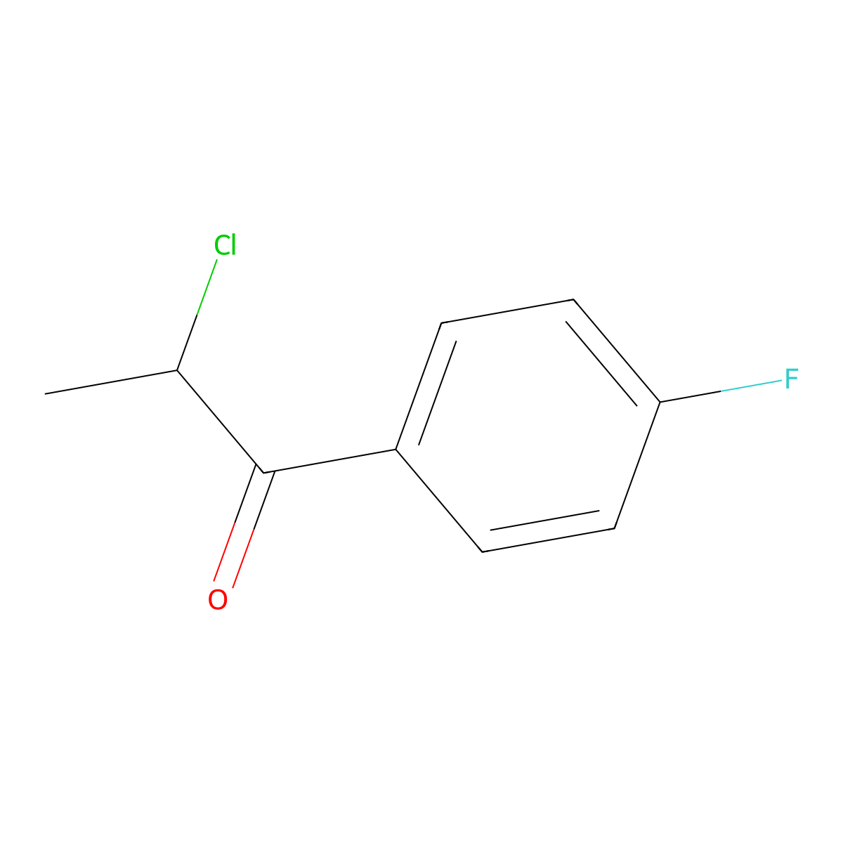 2-Chloro-1-(4-fluorophenyl)propan-1-one molecular structure, CAS 81112-09-6