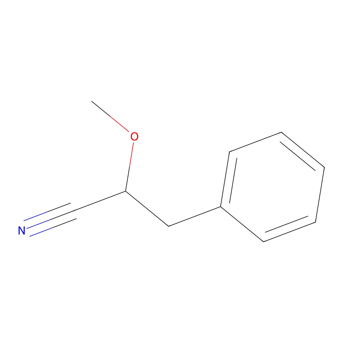2-Methoxy-3-phenylpropanenitrile molecular structure, CAS 81113-09-9