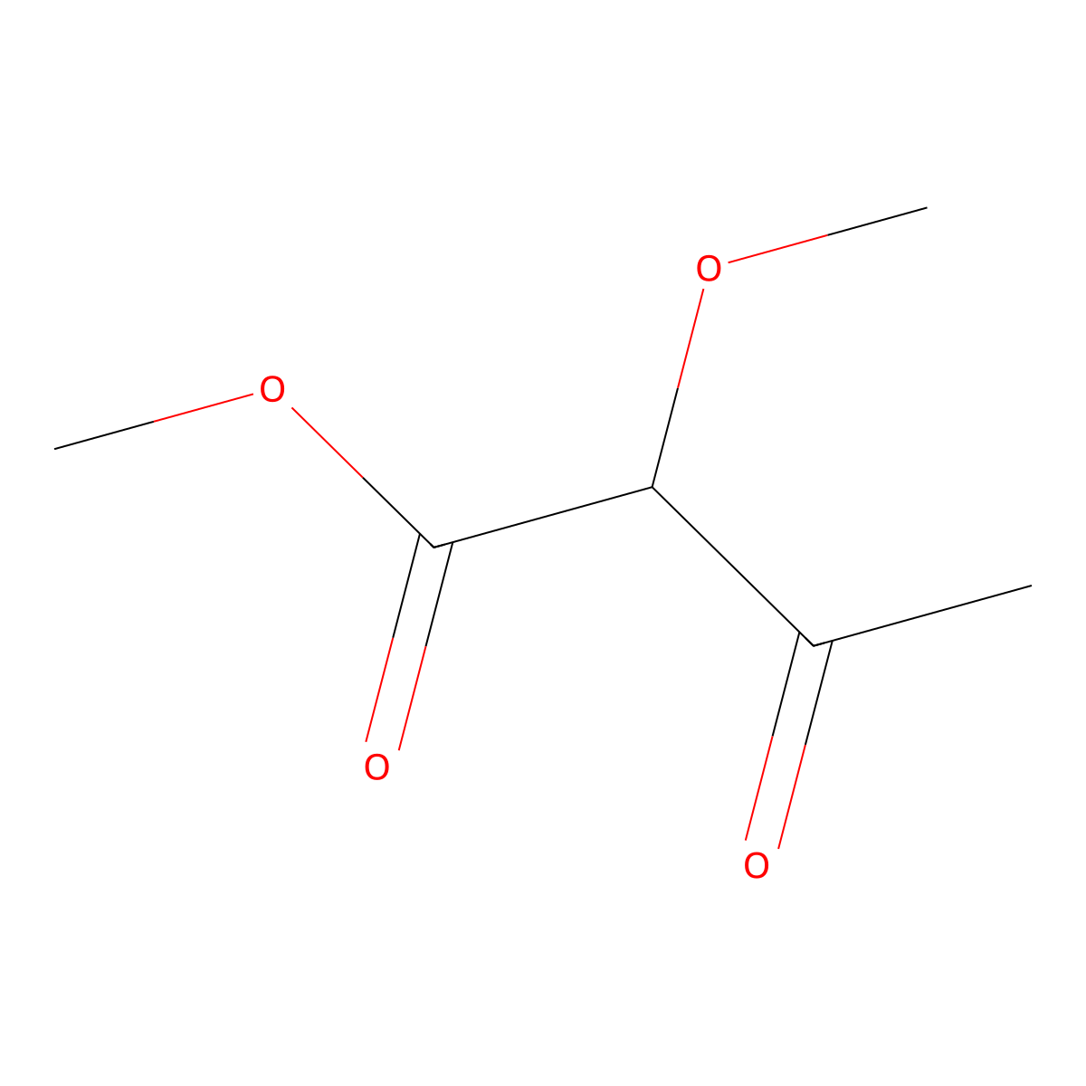 Methyl 2-methoxy-3-oxobutanoate molecular structure, CAS 81114-96-7