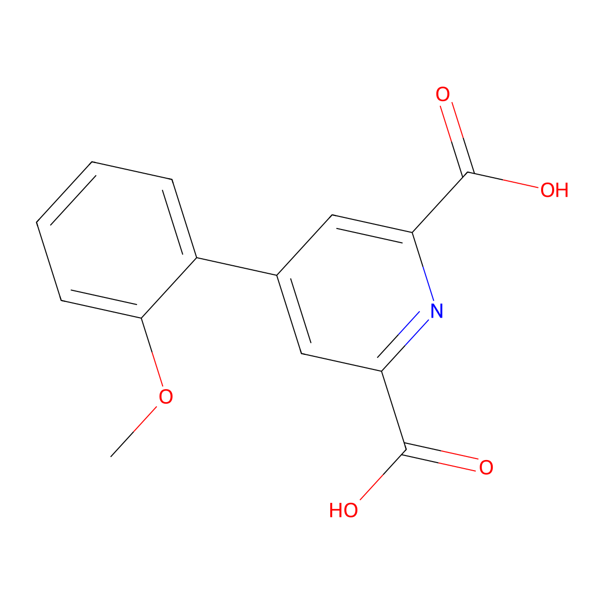 4-(2-Methoxyphenyl)pyridine-2,6-dicarboxylic acid molecular structure, CAS 81115-37-9