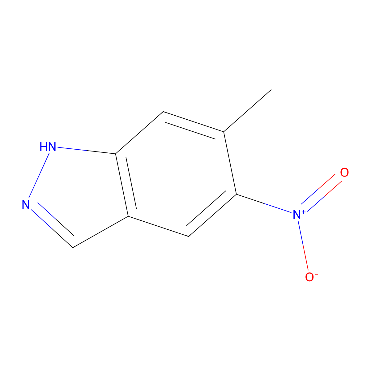 6-Methyl-5-nitro-1H-indazole molecular structure, CAS 81115-43-7