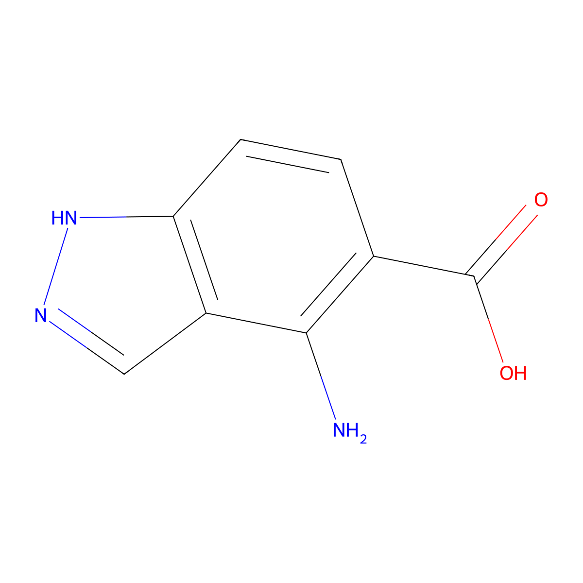 4-amino-1H-indazole-5-carboxylic acid molecular structure, CAS 81115-63-1