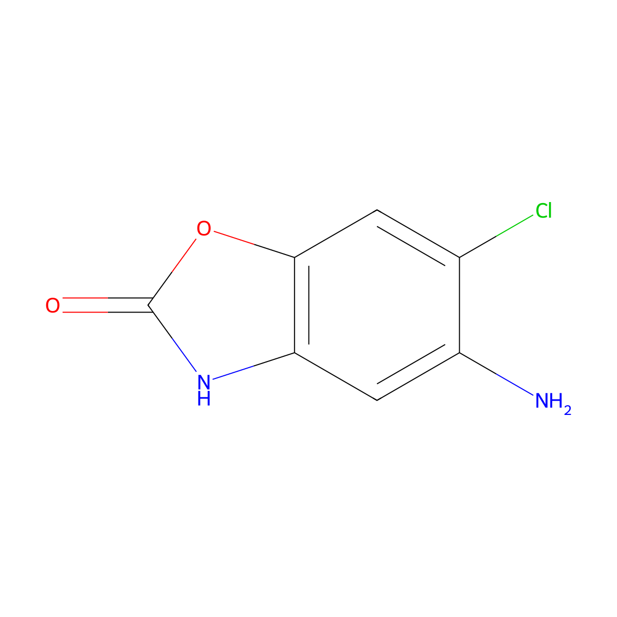 5-Amino-6-chloro-2,3-dihydro-1,3-benzoxazol-2-one molecular structure, CAS 81117-80-8