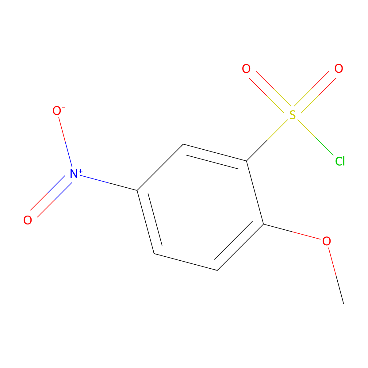 2-Methoxy-5-nitrobenzene-1-sulfonyl chloride molecular structure, CAS 81118-92-5