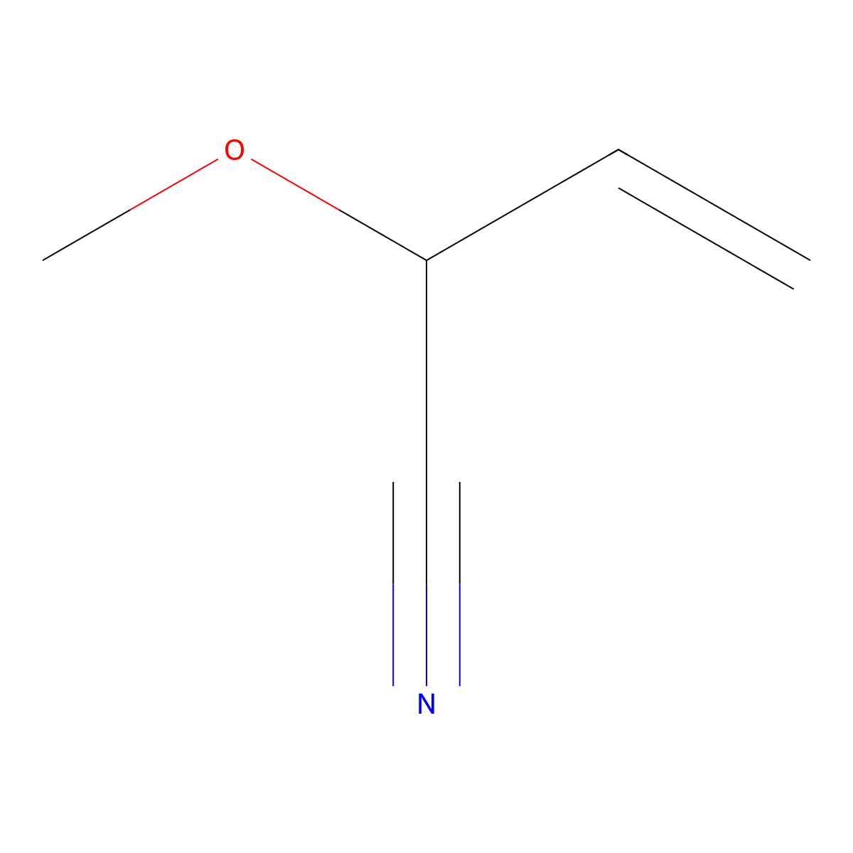 2-Methoxybut-3-enenitrile molecular structure, CAS 81122-96-5