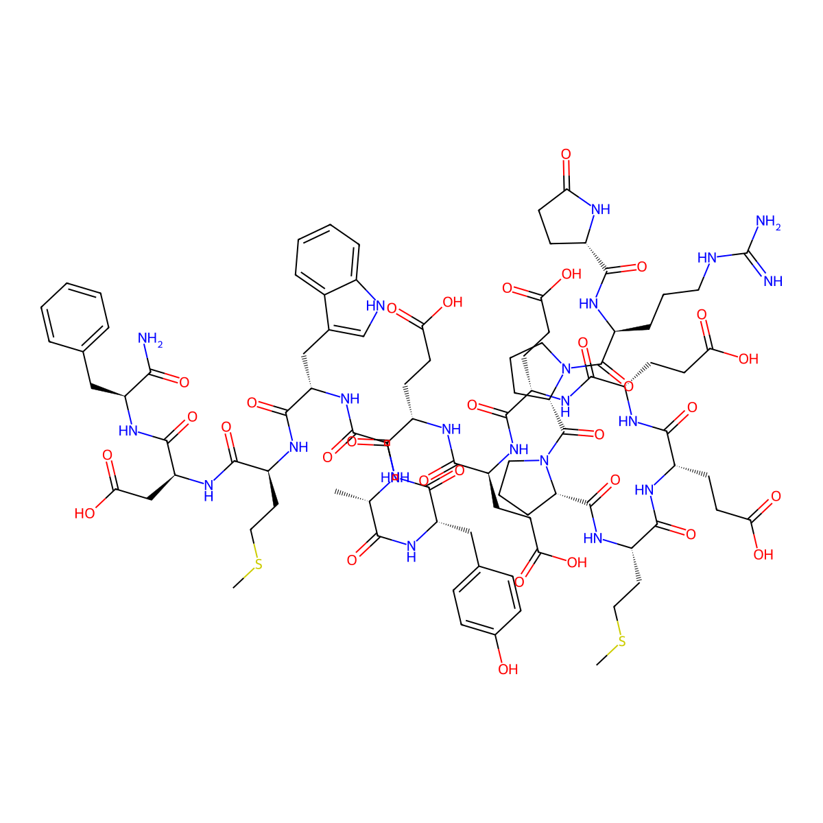 Gastrin I Rat molecular structure, CAS 81123-06-0