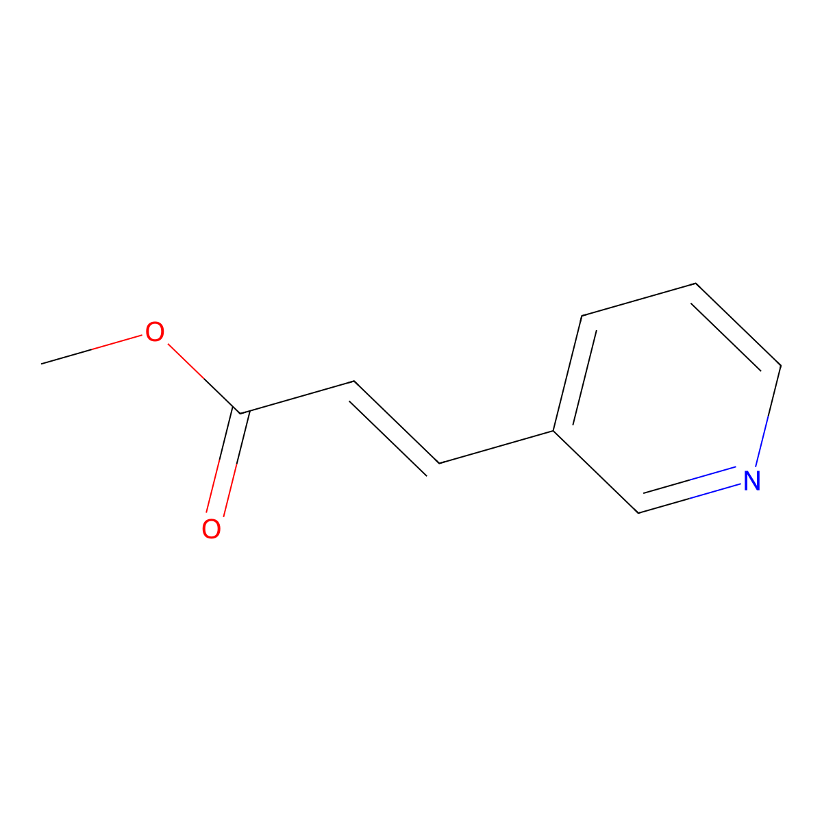 3-Pyridineacrylic acid, methyl ester molecular structure, CAS 81124-48-3