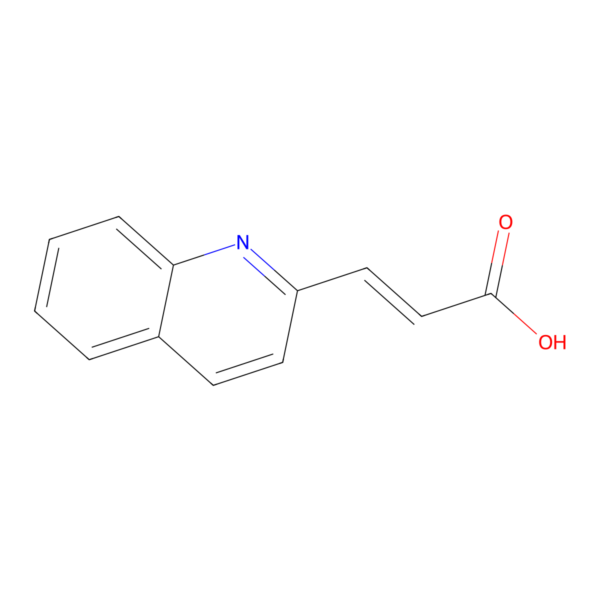 3-(2-Quinolinyl)-2-propenoic acid molecular structure, CAS 81124-50-7