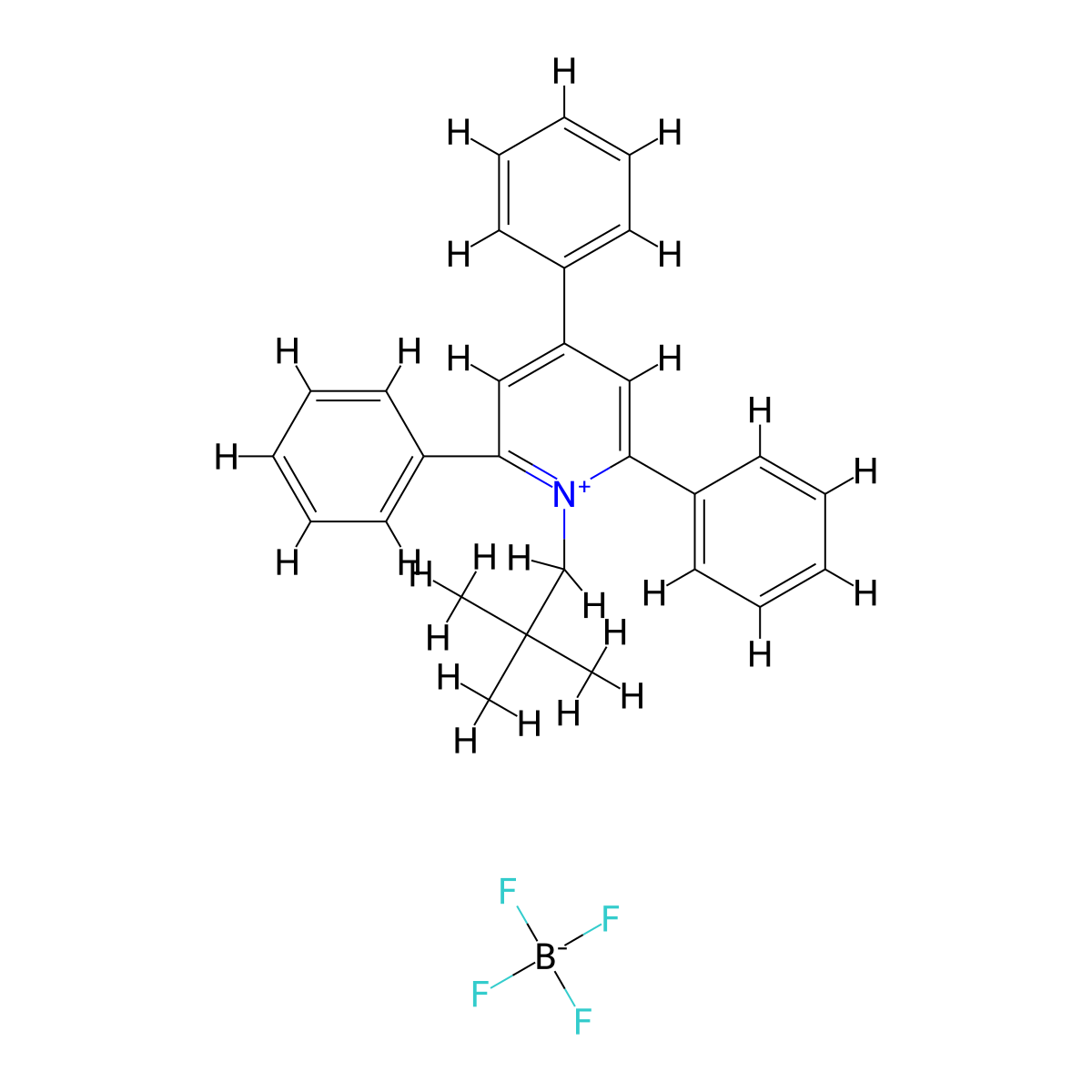 1-Neopentyl-2,4,6-triphenylpyridin-1-ium tetrafluoroborate molecular structure, CAS 81128-05-4