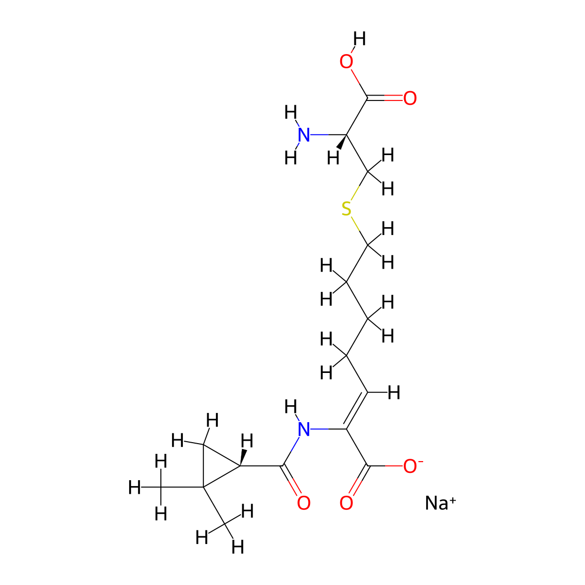 Cilastatin Sodium molecular structure, CAS 81129-83-1