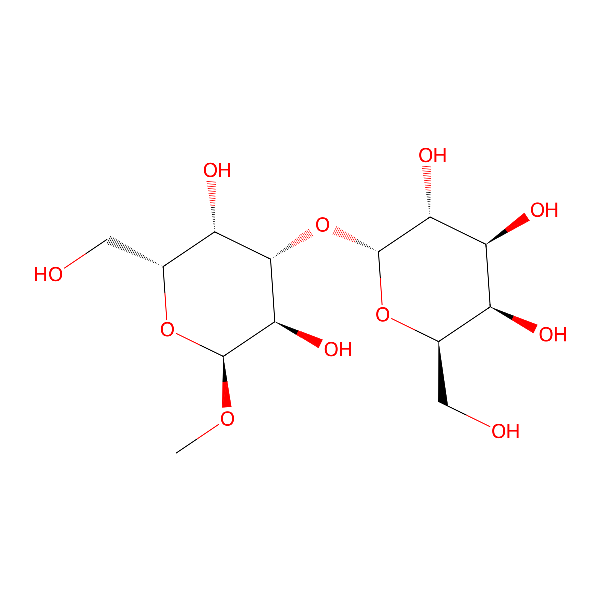 alpha-D-Gal-(1->3)-alpha-D-Gal-OMe molecular structure, CAS 81131-46-6