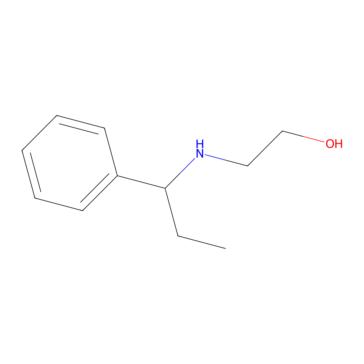 2-(1-Phenyl-propylamino)-ethanol molecular structure, CAS 81133-69-9