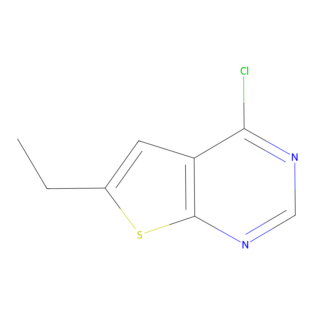 4-Chloro-6-ethylthieno[2,3-d]pyrimidine molecular structure, CAS 81136-42-7