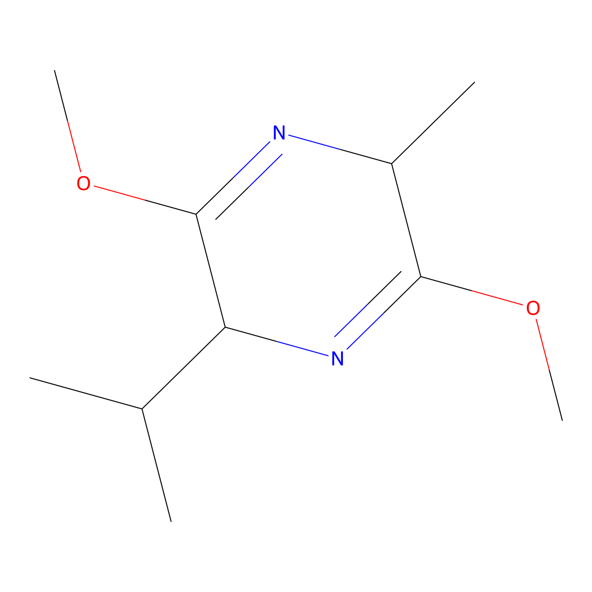 2-Isopropyl-3,6-dimethoxy-5-methyl-2,5-dihydropyrazine molecular structure, CAS 81136-86-9