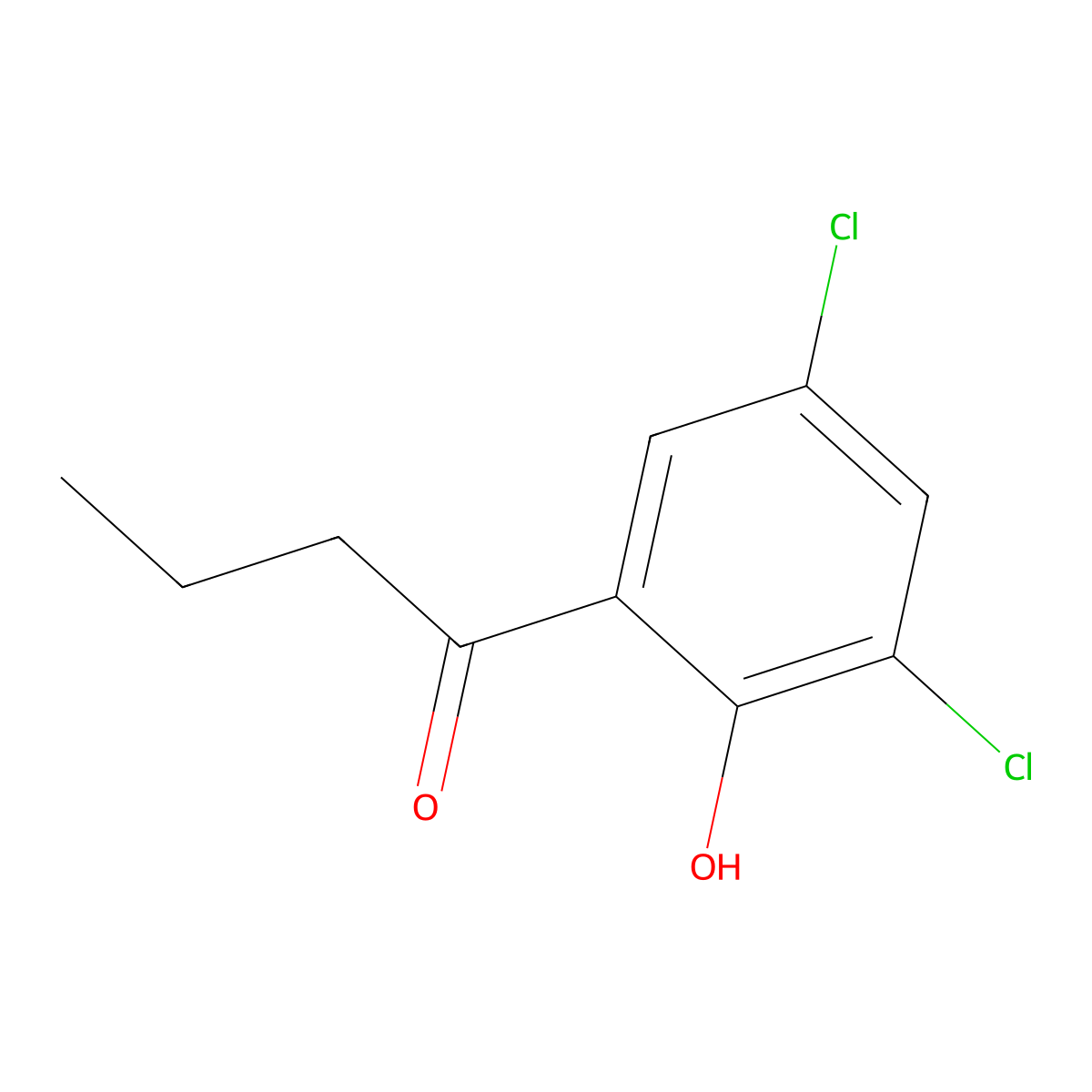 1-(3,5-Dichloro-2-hydroxyphenyl)butan-1-one molecular structure, CAS 81141-14-2