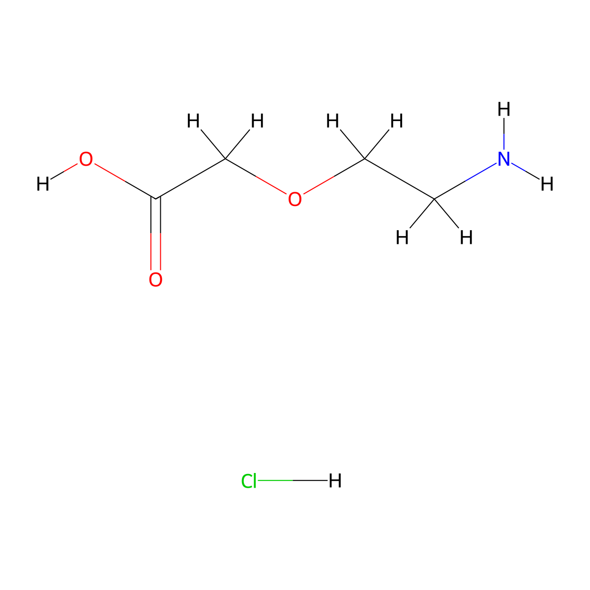 2-(2-Aminoethoxy)acetic acid hydrochloride molecular structure, CAS 81142-16-7