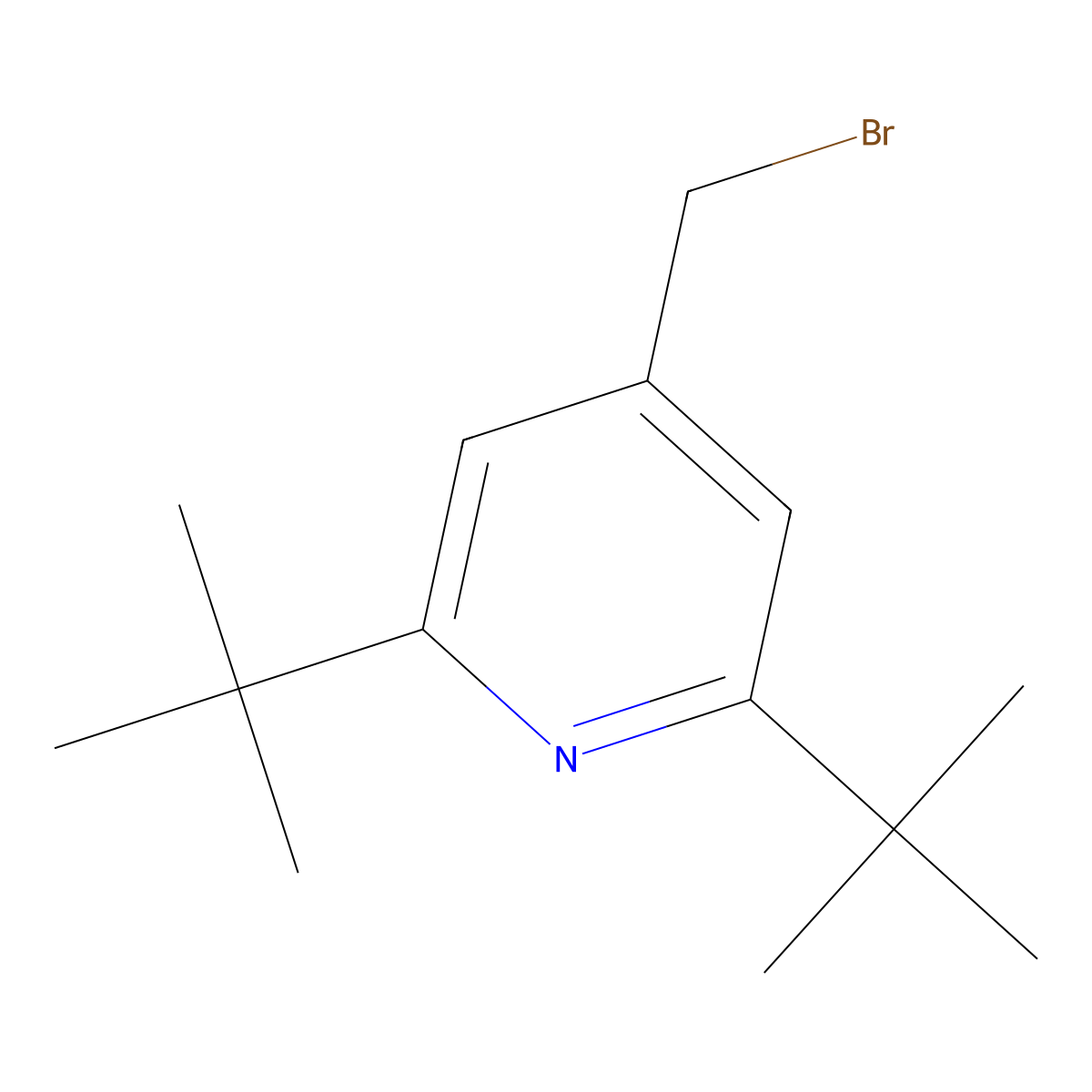 4-(Bromomethyl)-2,6-di-tert-butylpyridine molecular structure, CAS 81142-32-7