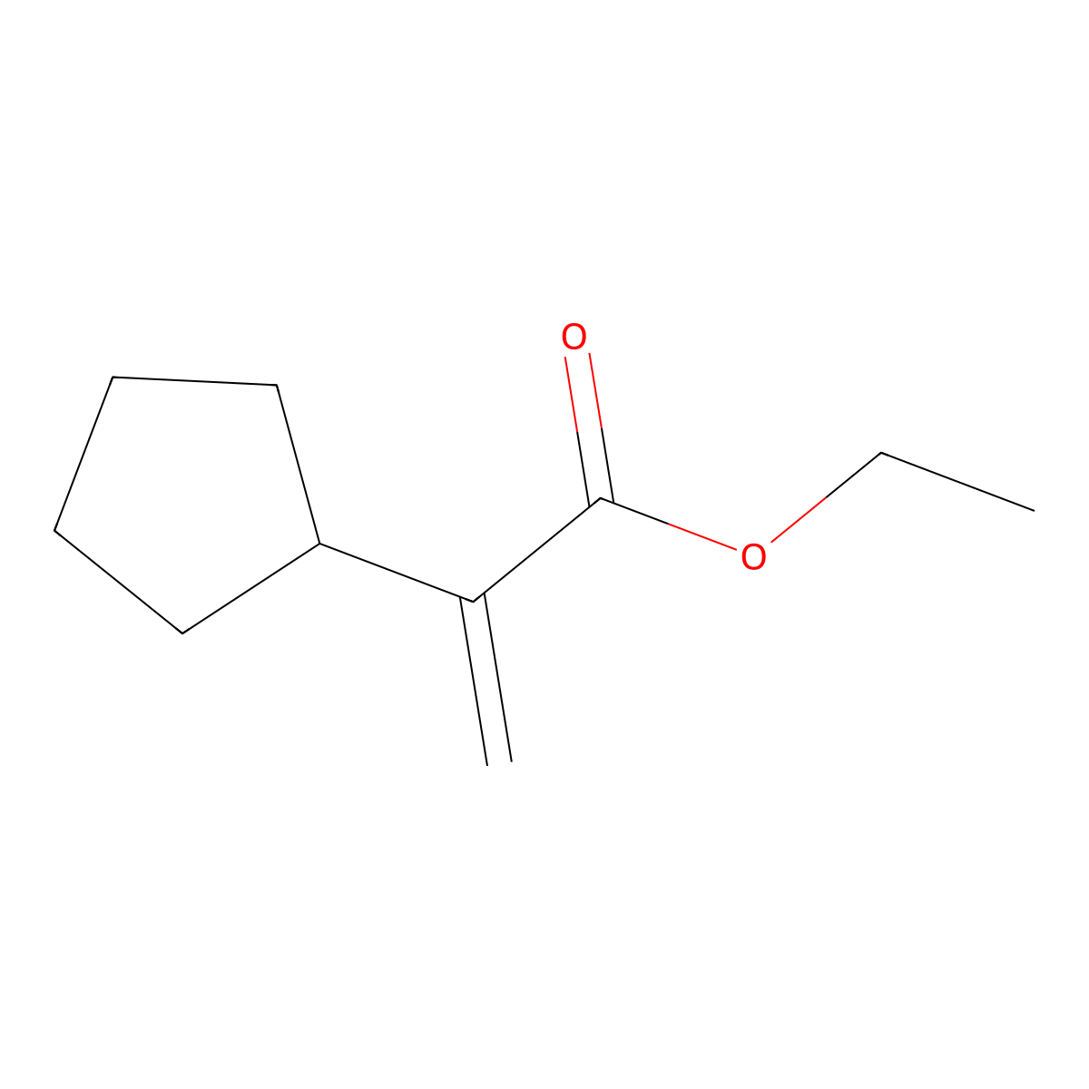 Ethyl 2-cyclopentylprop-2-enoate molecular structure, CAS 81143-91-1