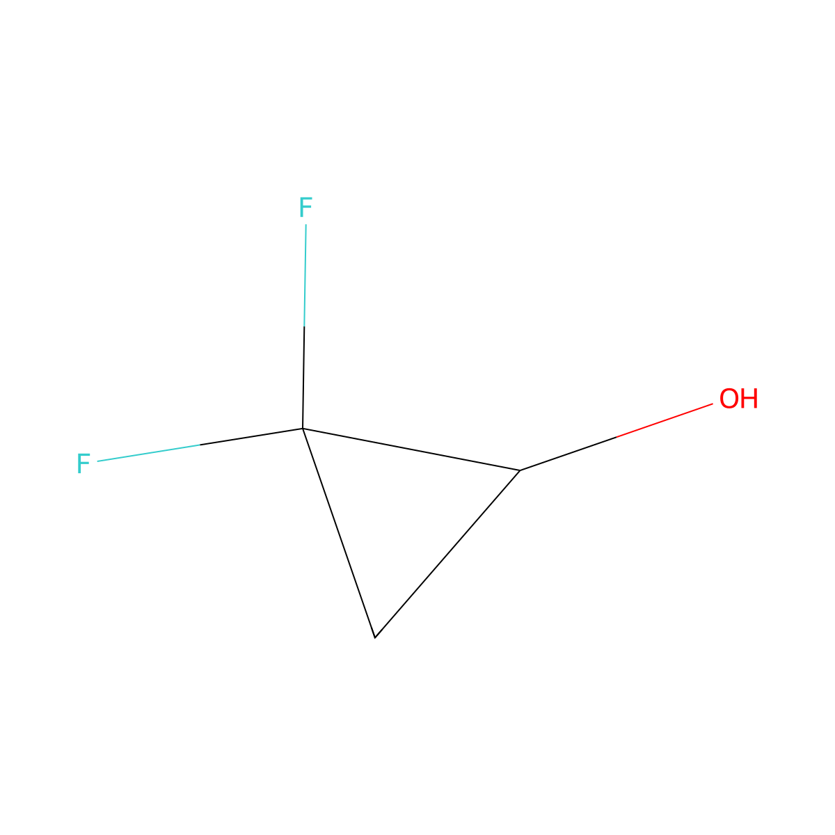 2,2-Difluorocyclopropan-1-ol molecular structure, CAS 811431-40-0