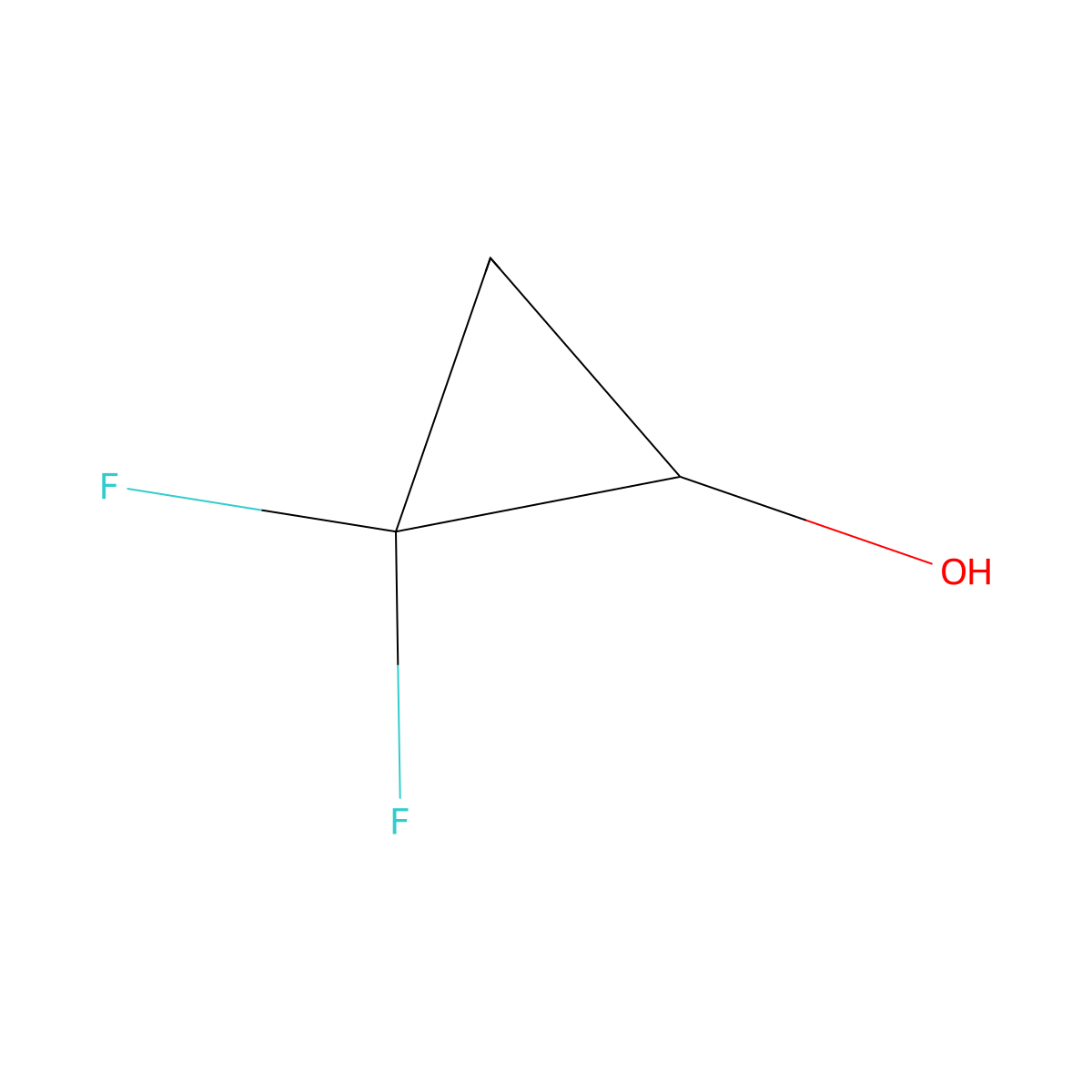 2,2-Difluorocyclopropan-1-ol molecular structure, CAS 811431-40-0