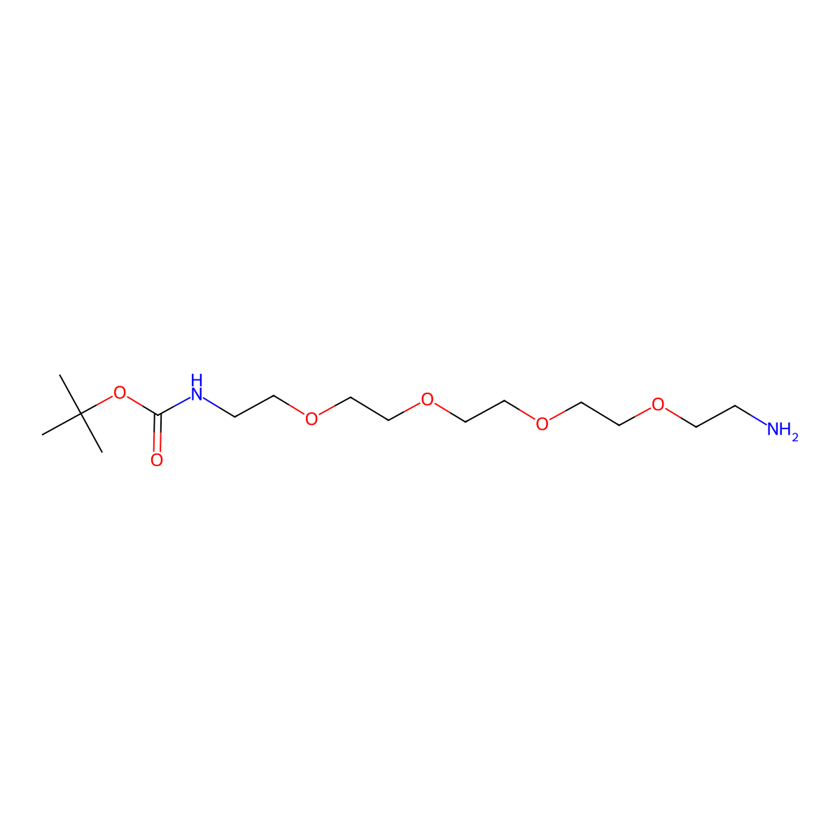 Boc-NH-PEG4-amine molecular structure, CAS 811442-84-9