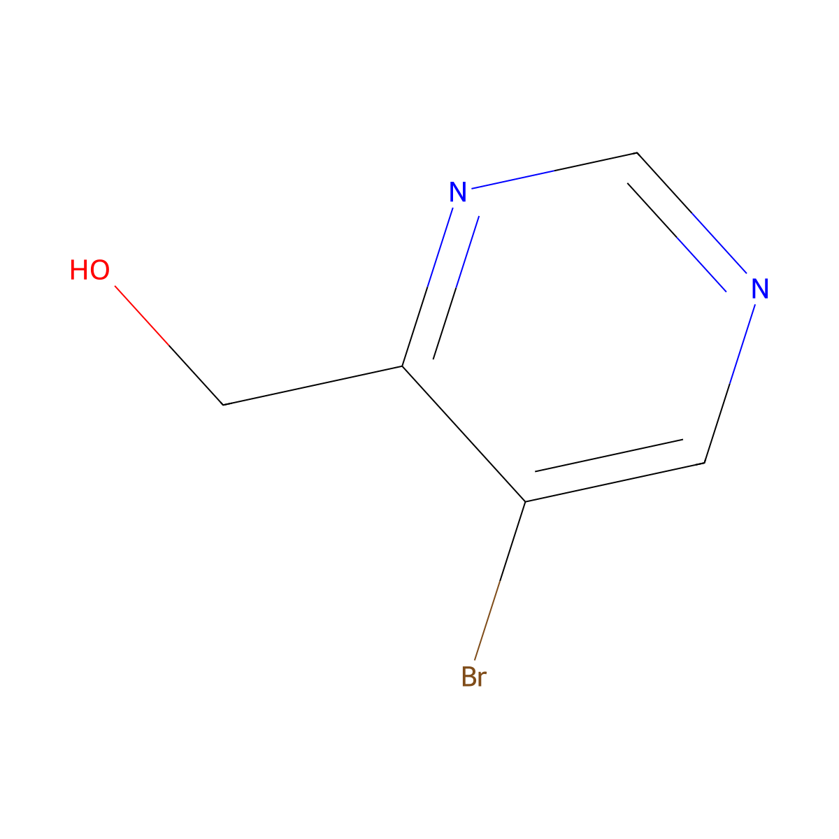 (5-Bromopyrimidin-4-yl)methanol molecular structure, CAS 811450-15-4